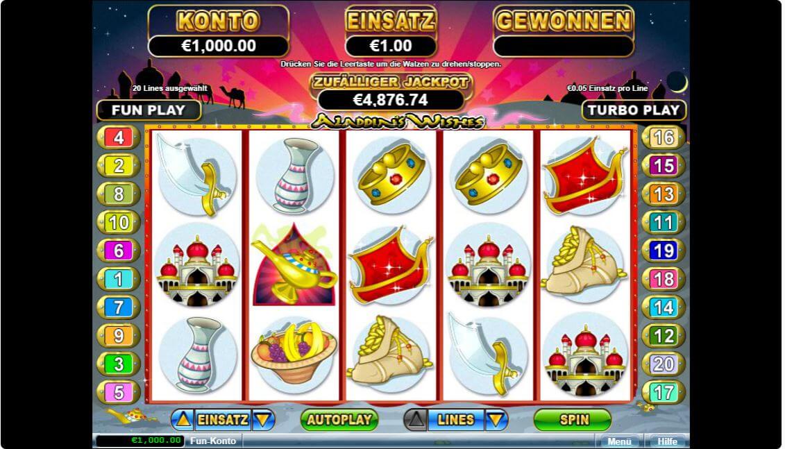Aladdinâ€™s Wishes Online Slot Reels